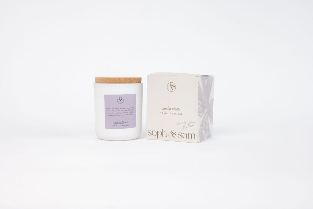 Sunday Bloom - Lavender, Lemon & Mint Candle