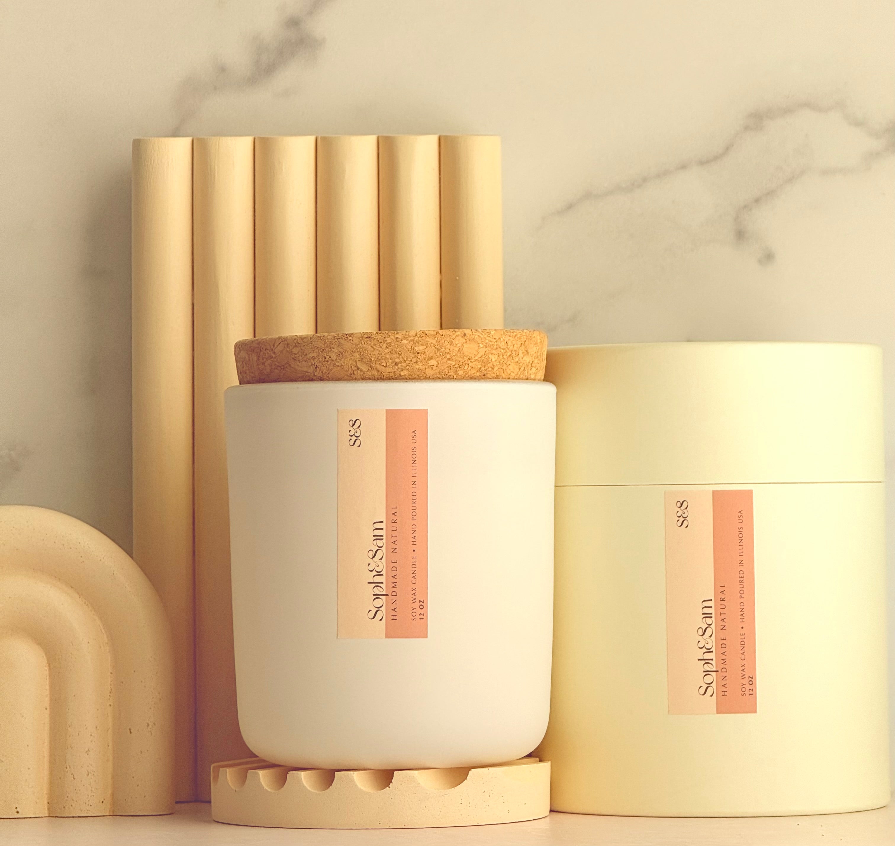Strawberry Macaron & Vanilla Wax Candle