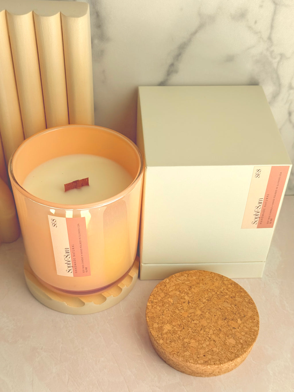 Ginger Peach Spritz Soy Wax Candle