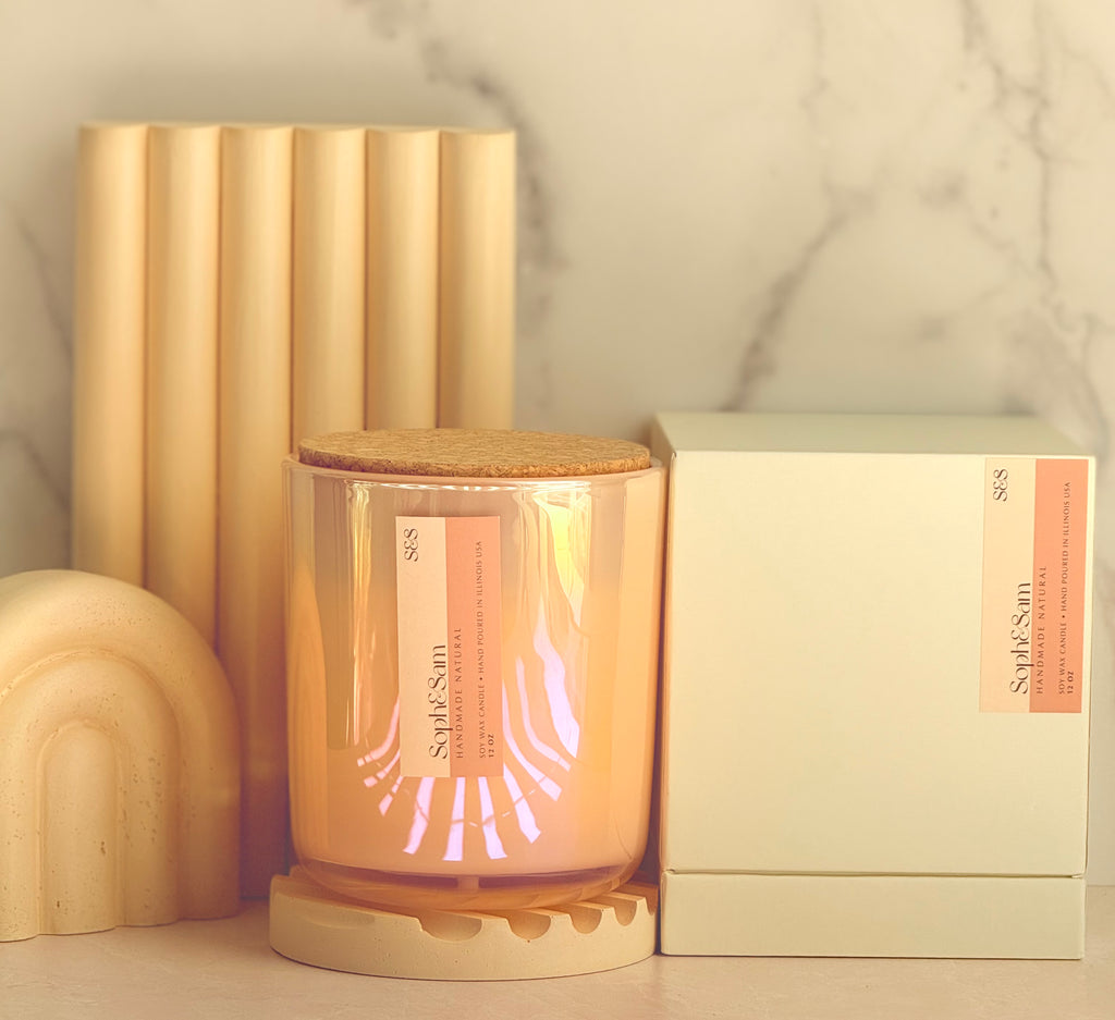Ginger Peach Spritz Soy Wax Candle