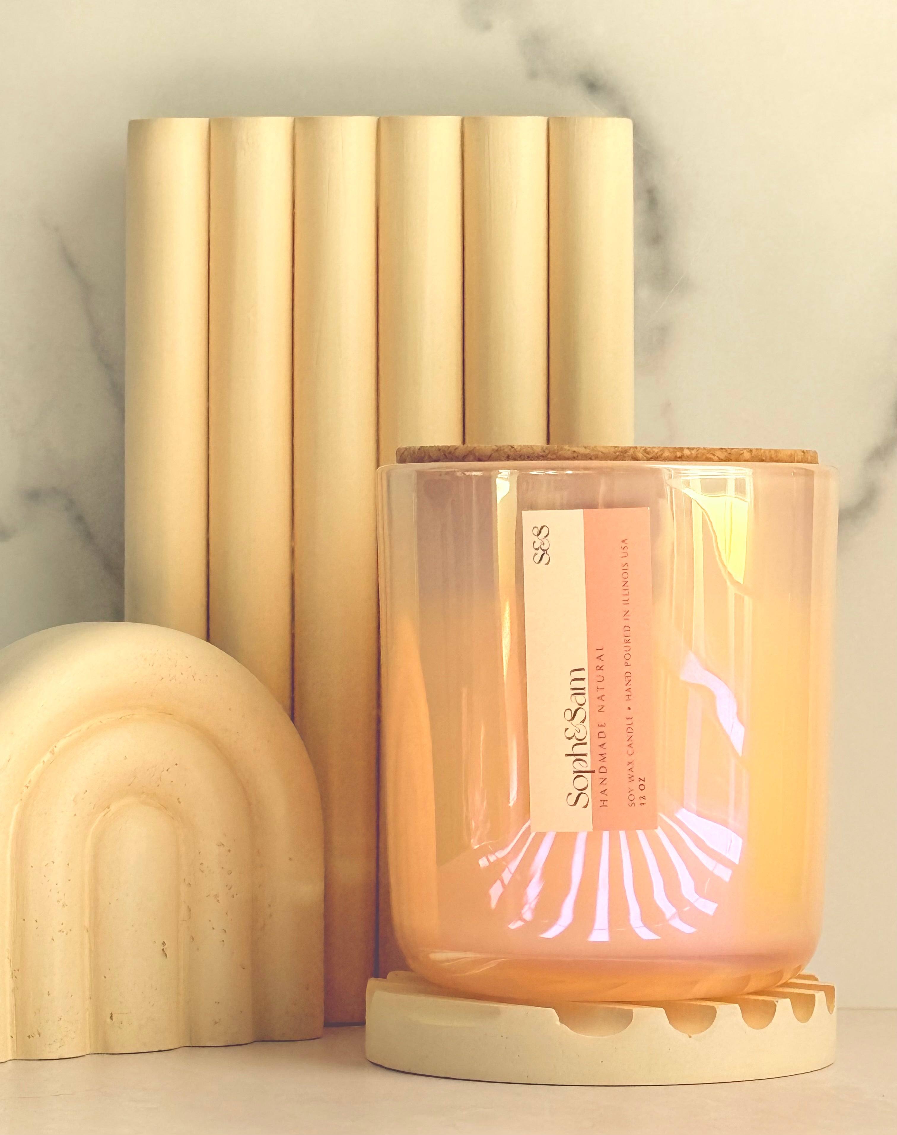Ginger Peach Spritz Soy Wax Candle