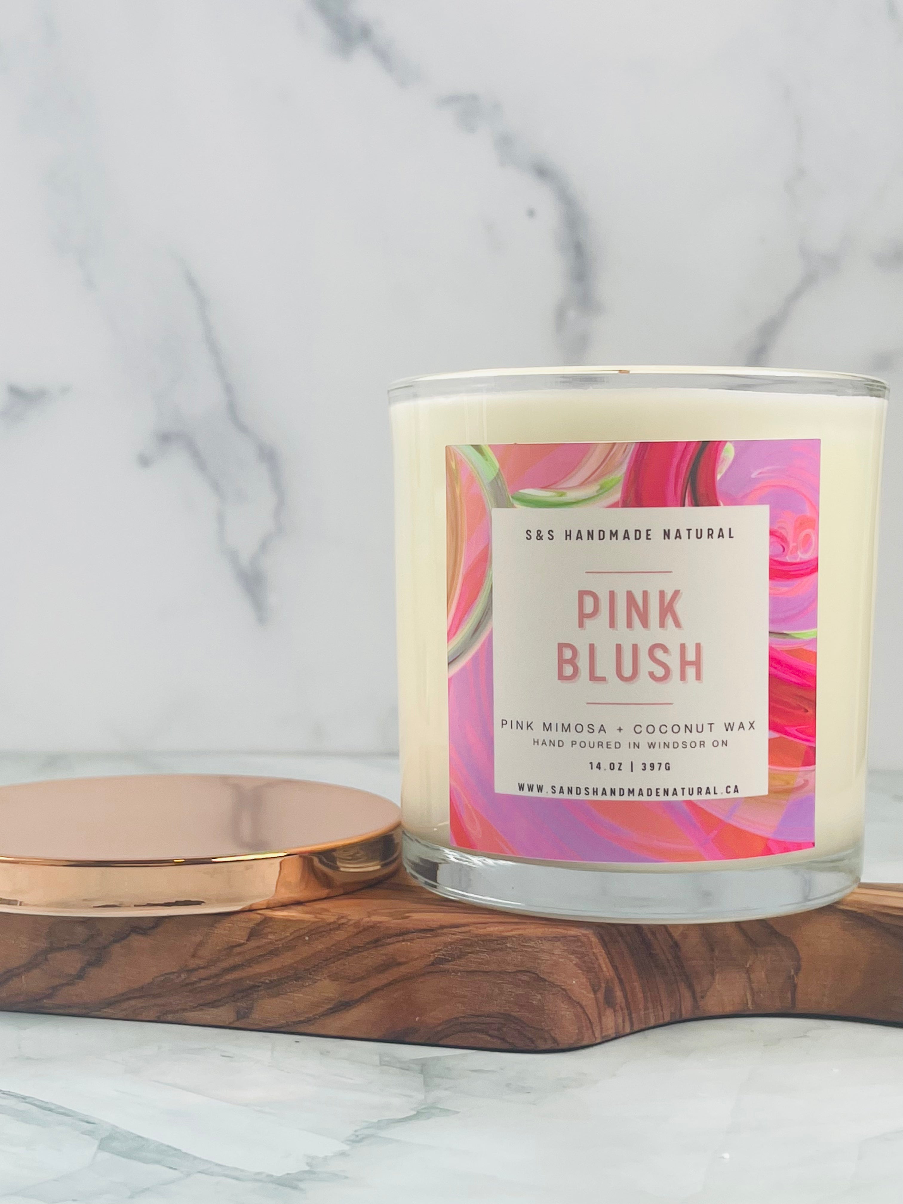 Pink Blush Coconut wax Candle