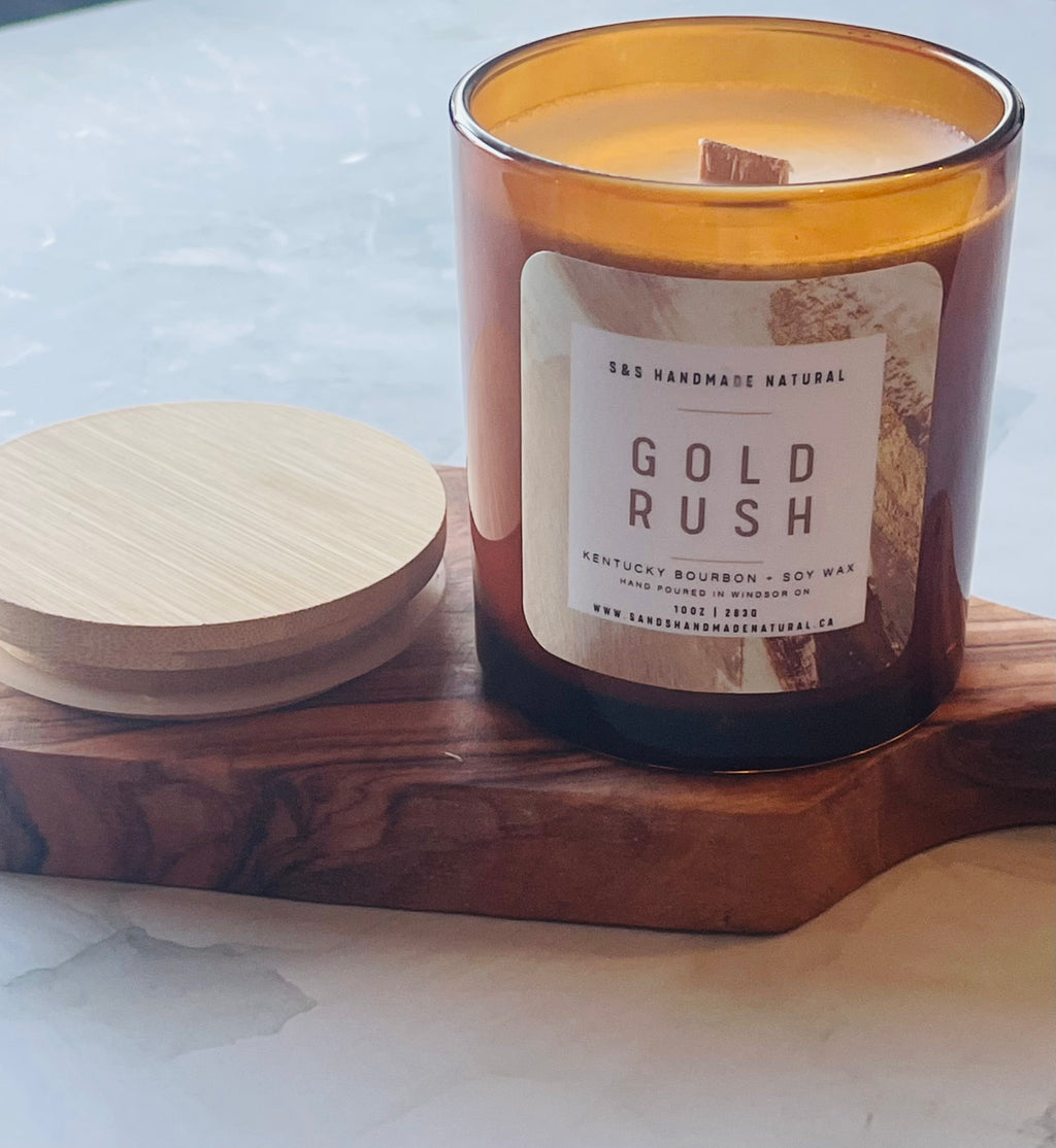Gold Rush Soy Wax Candle (Amber)